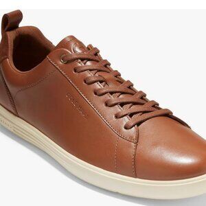 Brand new Cole Haan Men's, Grand+ Crosscourt Sneaker, british tan leather/ivory